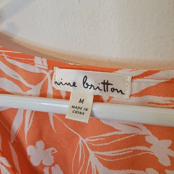 Women's Medium Nine Britton Tie Front Blouse - Picture 4 of 4